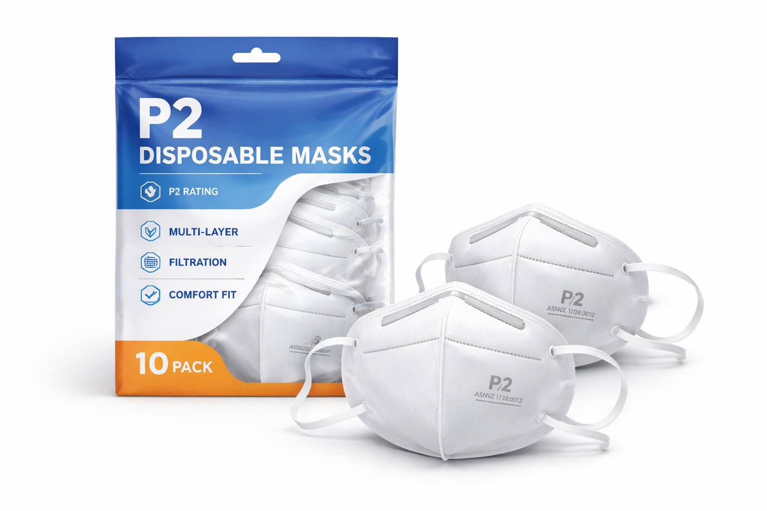 Disposable face masks box
