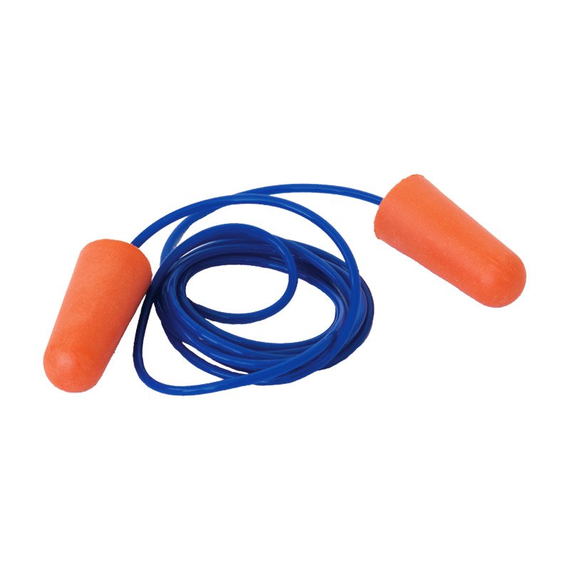 Disposable earplugs corded