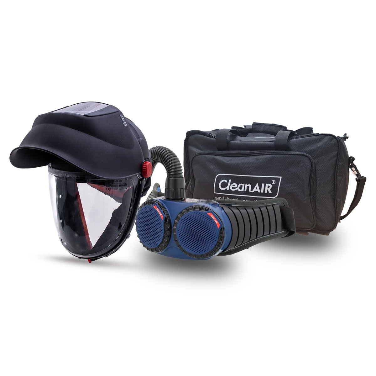 CleanAIR helmet CA-40GW with welding shield and grinding visor