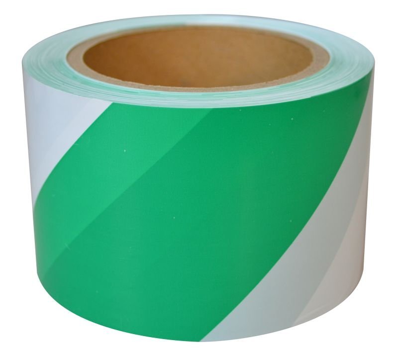Barricade Barrier Tape Green White product image