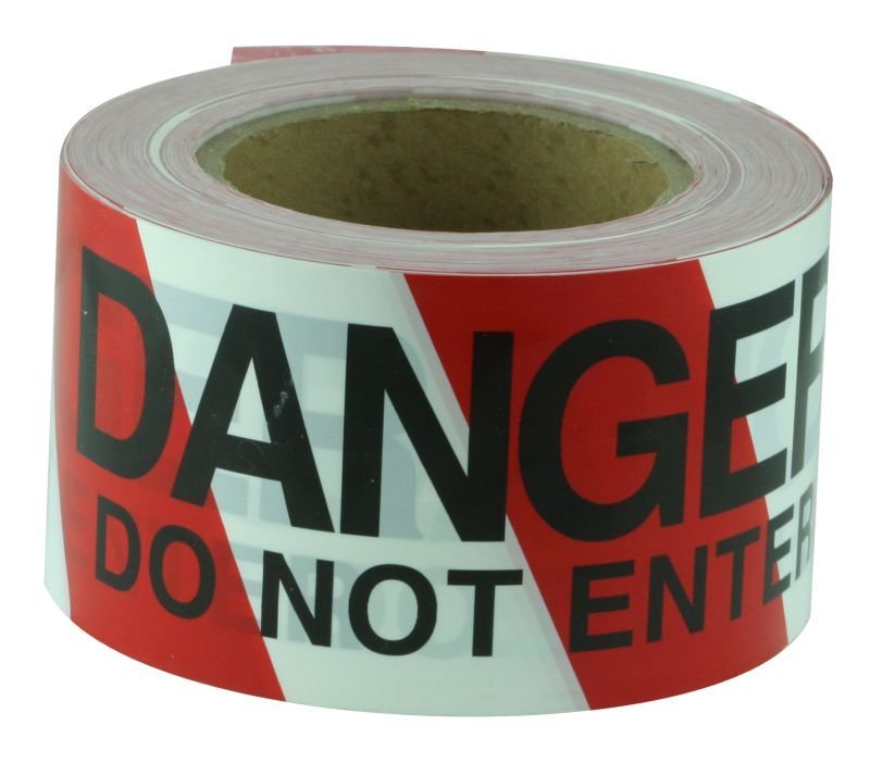 Barrier Tape Danger Do Not Enter Black on Red White product image